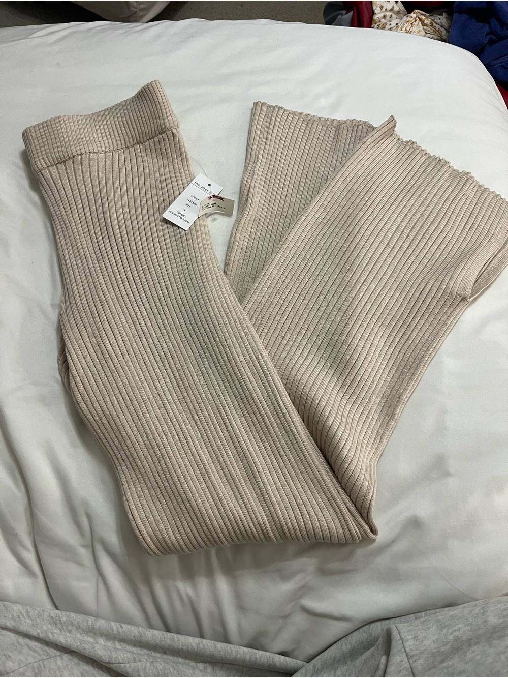 Pink Rose Ribbed Knit pants